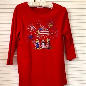 Quacker Factory 4th of July T-Shirt